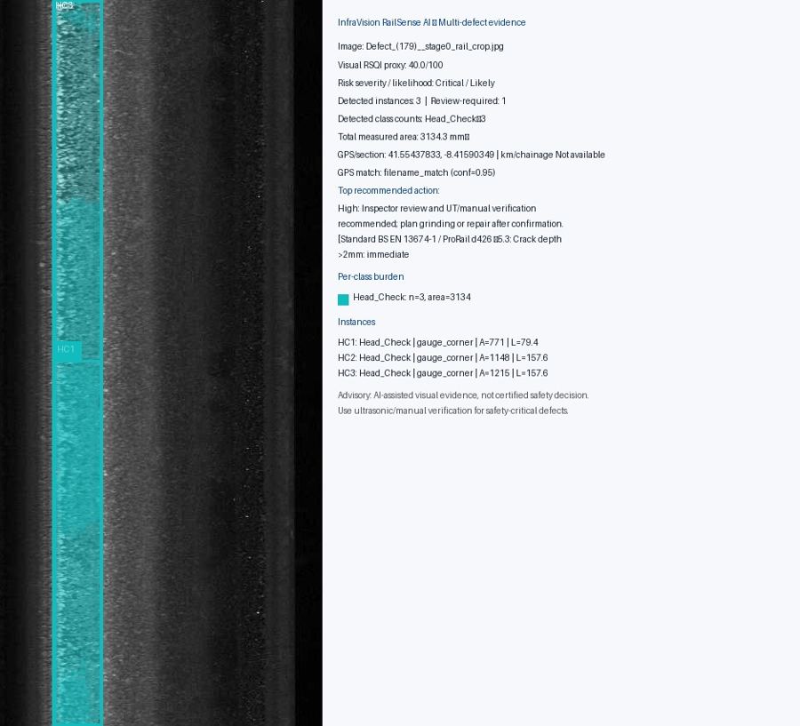 RailSense traceability evidence example